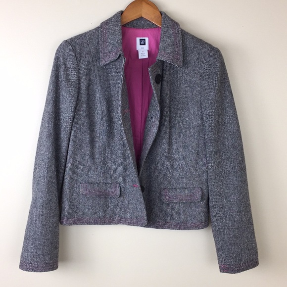 GAP Gray Pink Blazer Jacket - Picture 5 of 8